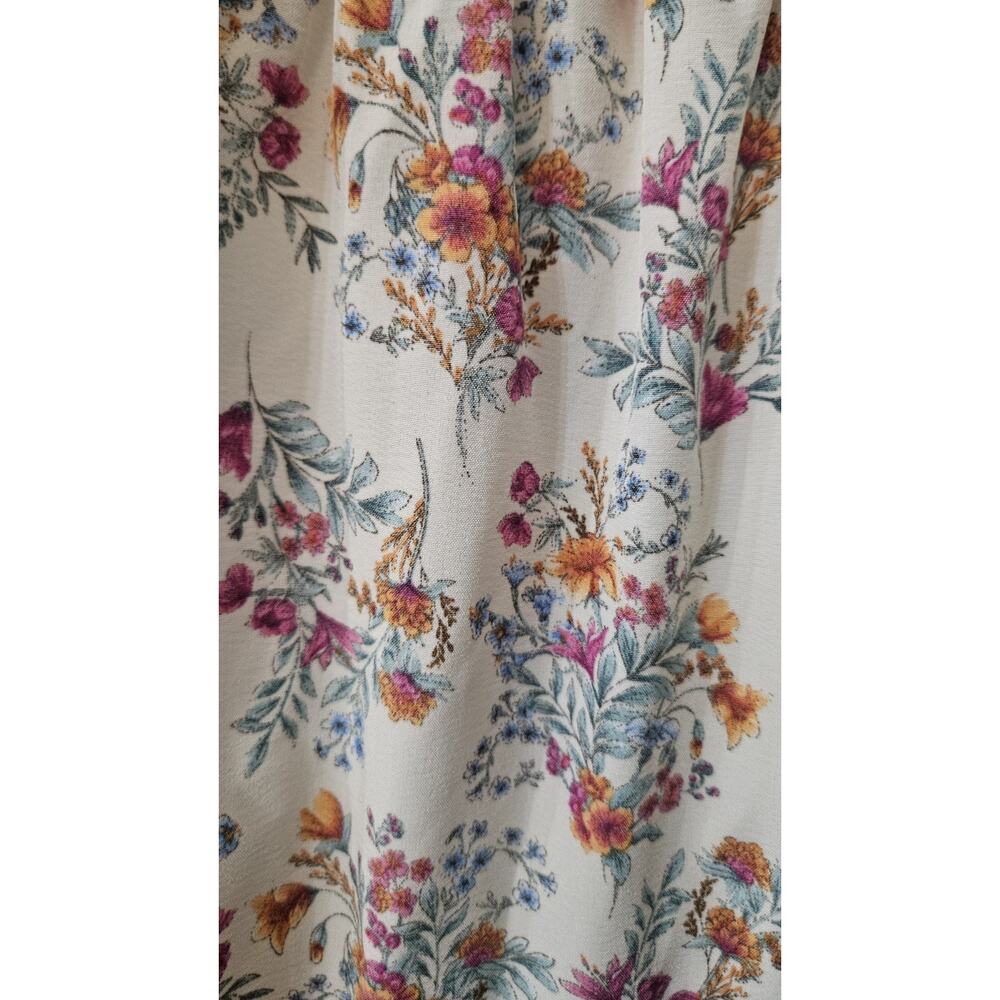 Just Found Dress 2X On/Off Shouder Tiered Smocked Bodice Self Tie Puff Sleeves - Picture 6 of 8